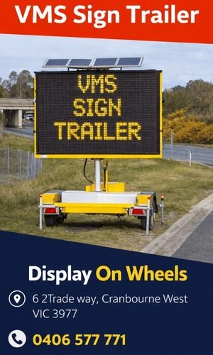vms sign trailer display on wheels